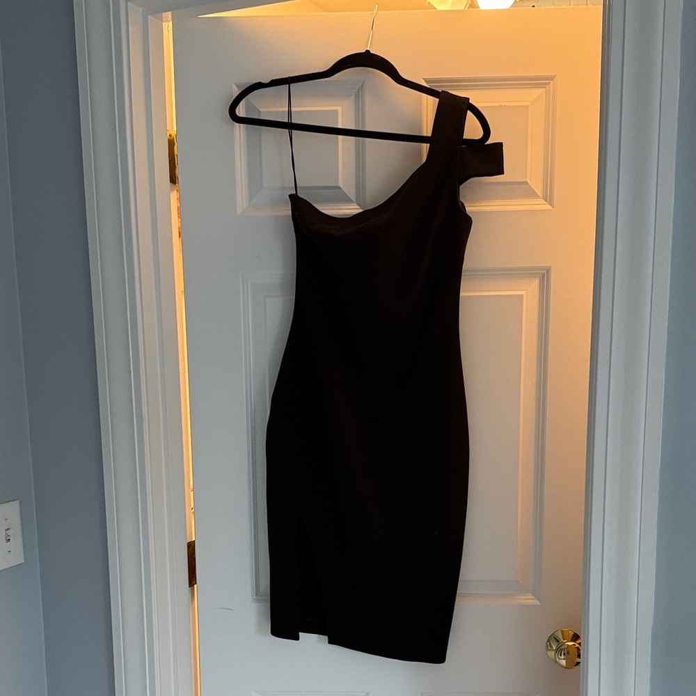 Likely Black One-Shoulder Dress